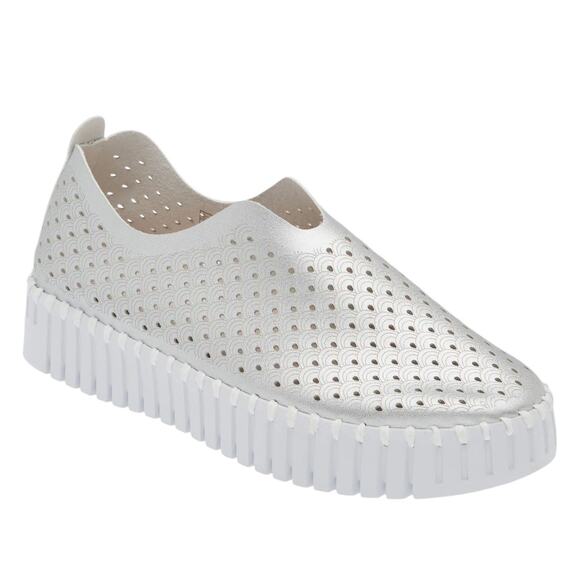 Ilse Jacobsen Shoes - Ilse Jacobsen NWOB Tulip Slip Ons Shoes Sneakers Flats Silver Size 40